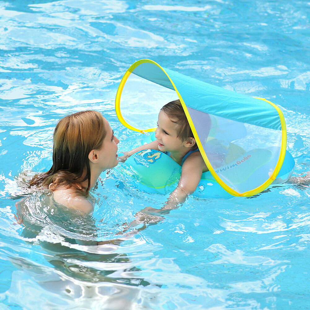 Bouée Bébé avec Auvent Amovible - Sécurité Piscine