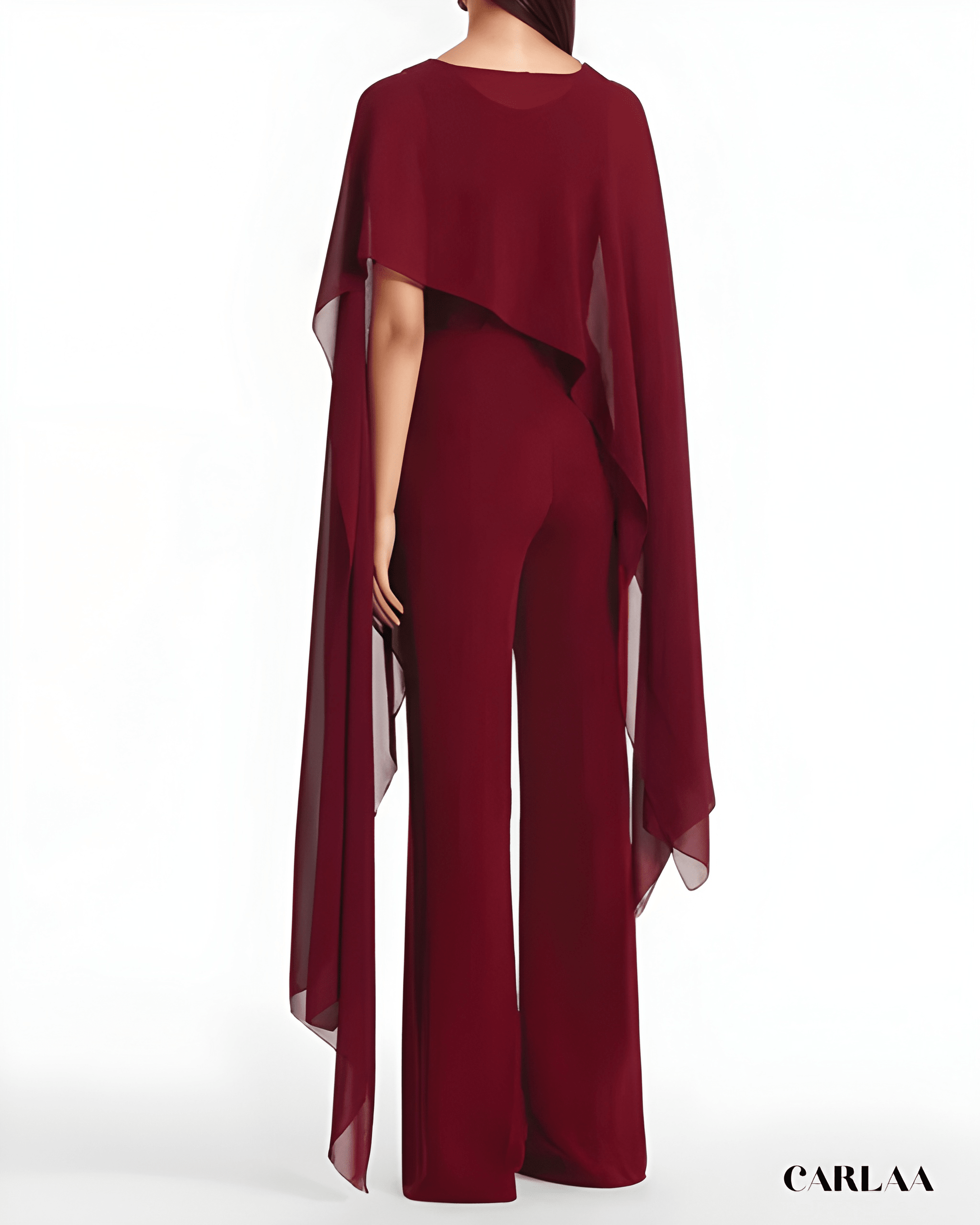 Burgundy wedding jumpsuit