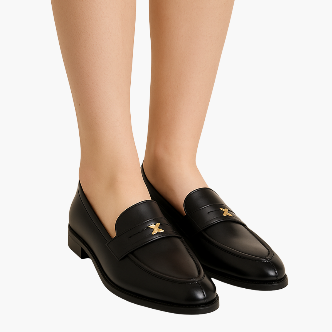 Mocassin orthopédique en cuir pour femme