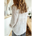 Chemise en lin avec col pour l'automne