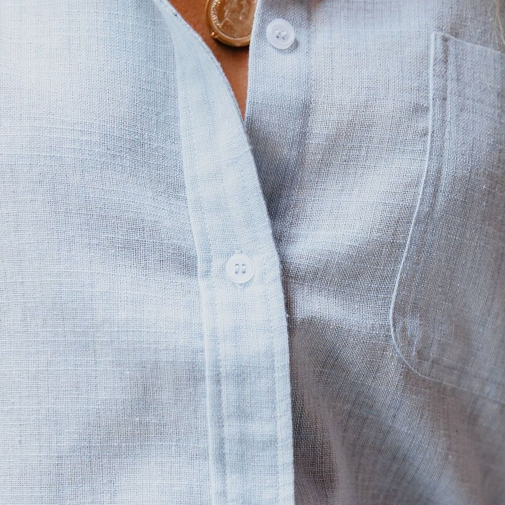 Chemise en lin avec poche