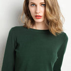 Pull en cachemire avec encolure classique pour la saison automnale