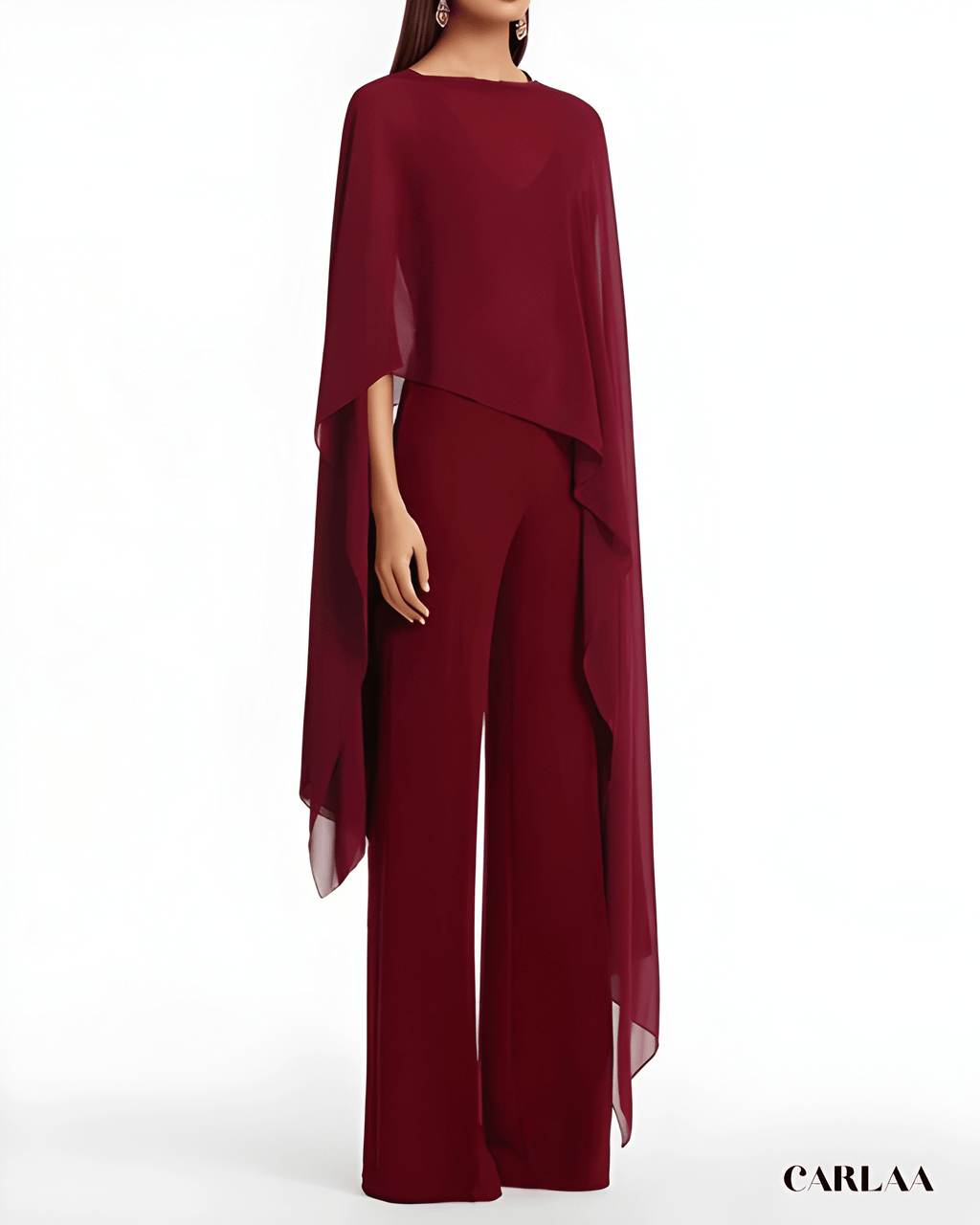 Burgundy wedding jumpsuit