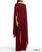 Burgundy wedding jumpsuit