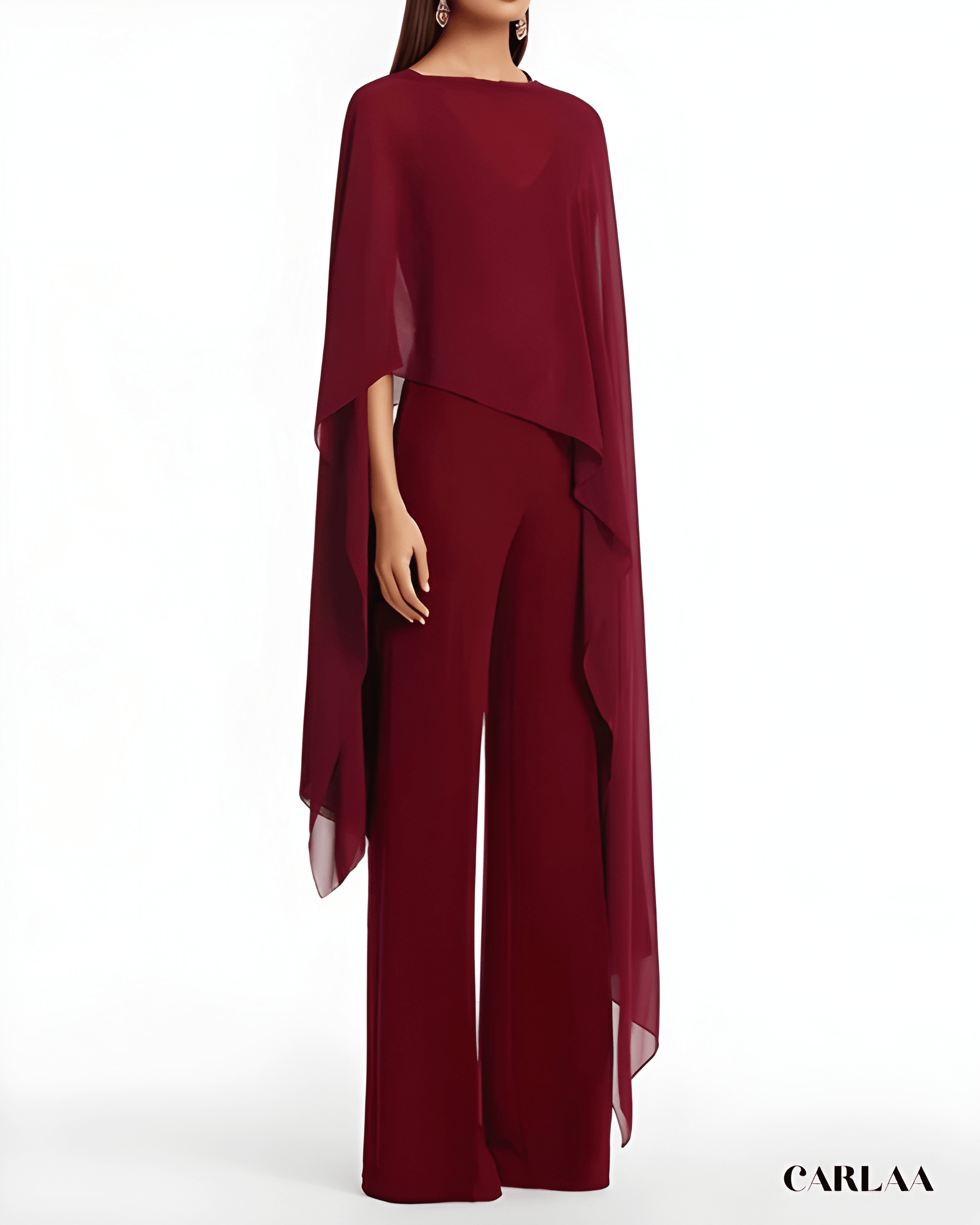 Burgundy wedding jumpsuit