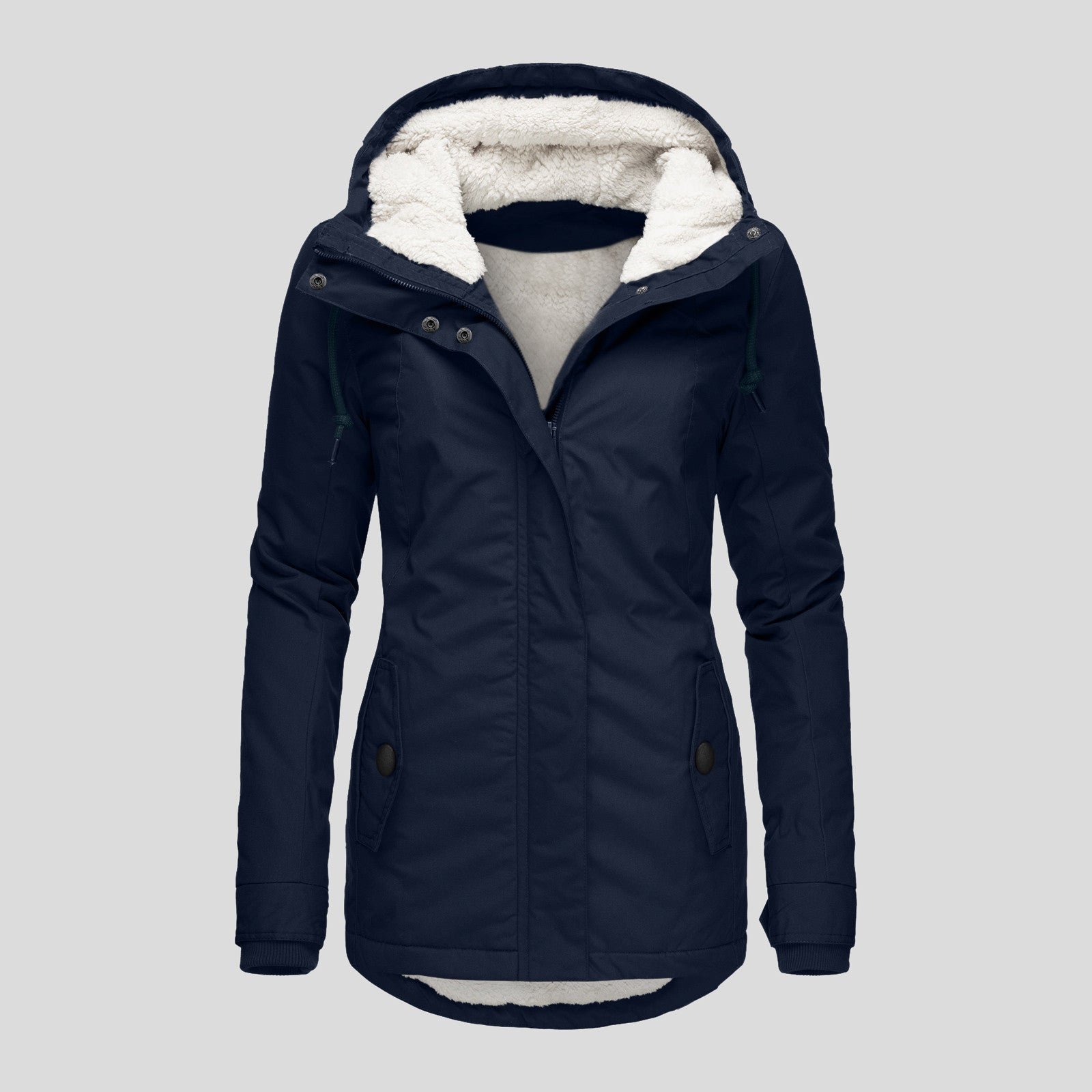 Manteau polaire manches longues à capuche - Chic&Shines