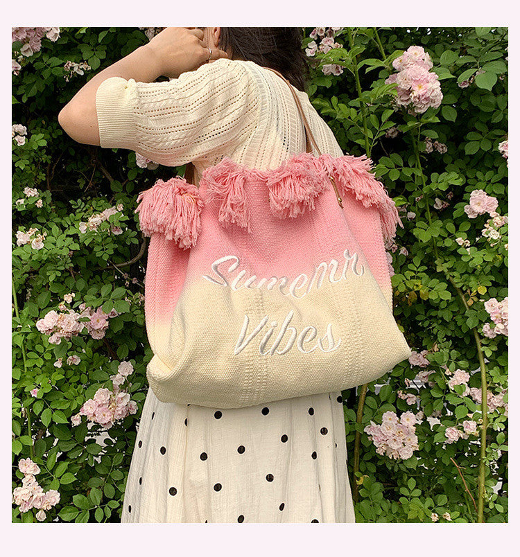 Sac À Bandoulière Lettre Tissée dégradé