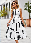 Robe longue Sans Manches décontracté à motif - Chic&Shines