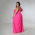 Robe longue balançoire épaules dénudées