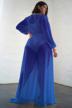 Long Sleeve Sheer Mesh Jumpsuits