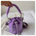 Sac à main seau cordon peluche automne hiver - Chic&Shines