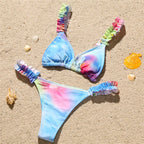 Ruffled bikini swimsuit
