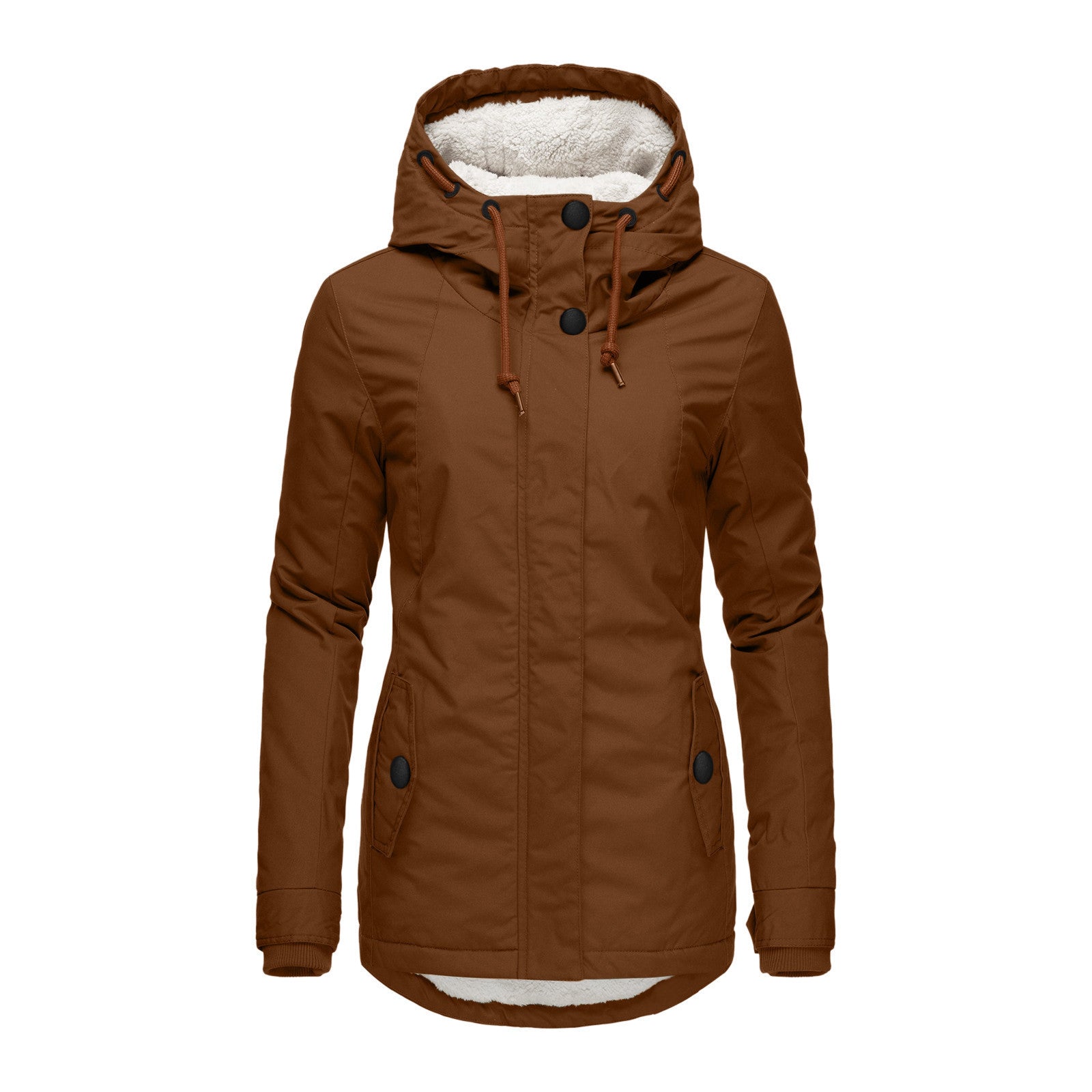 Manteau polaire manches longues à capuche - Chic&Shines