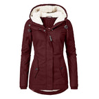Manteau polaire manches longues à capuche - Chic&Shines