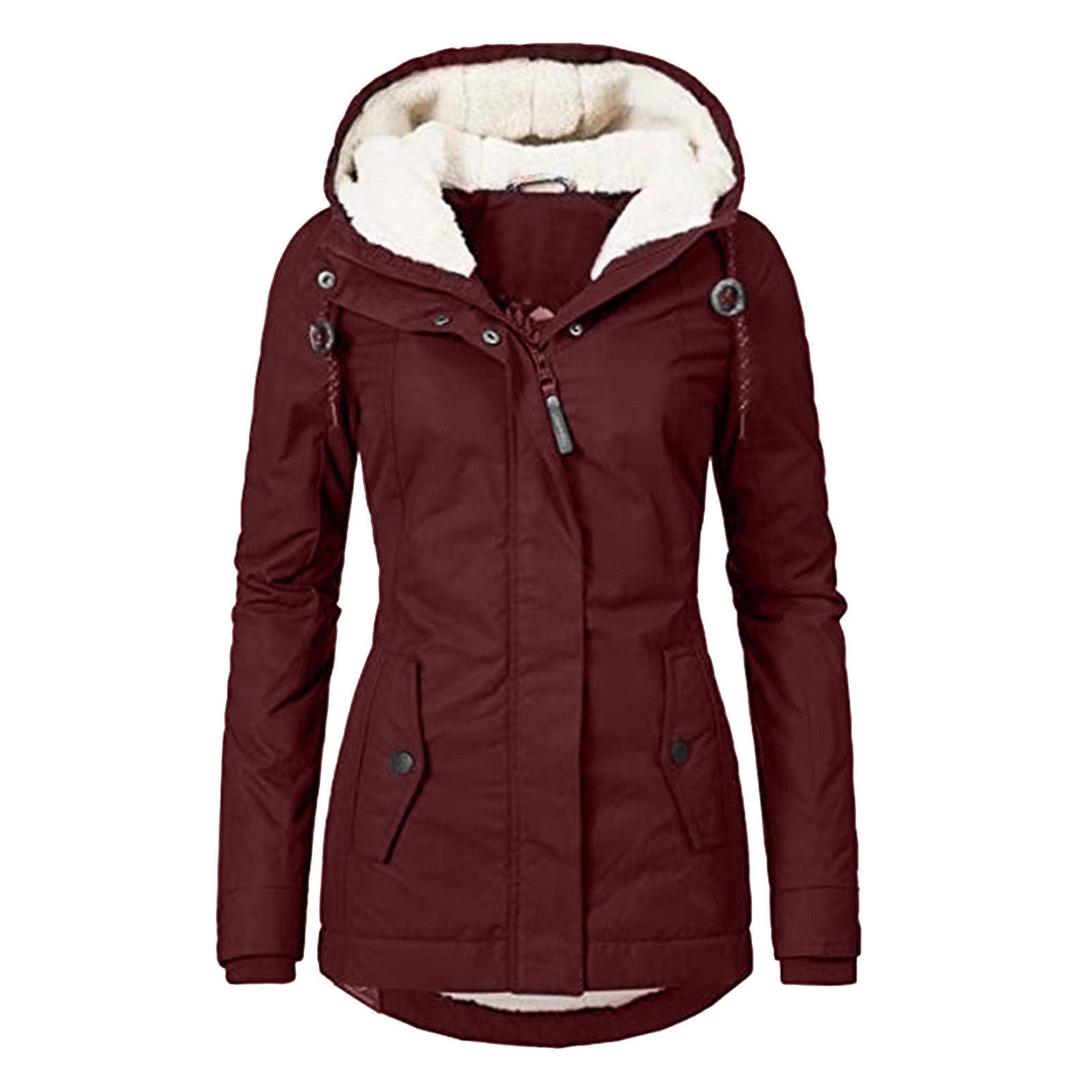 Manteau polaire manches longues à capuche - Chic&Shines