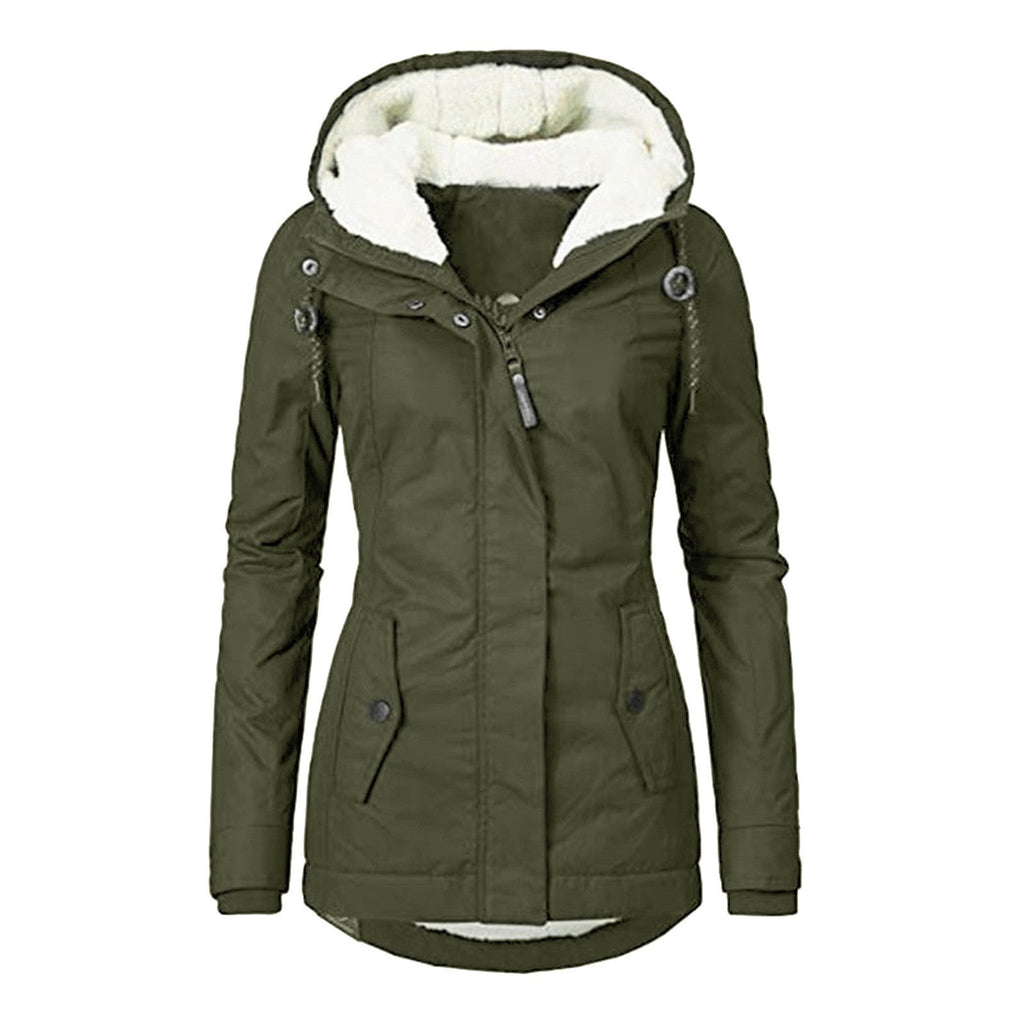 Manteau polaire manches longues à capuche - Chic&Shines