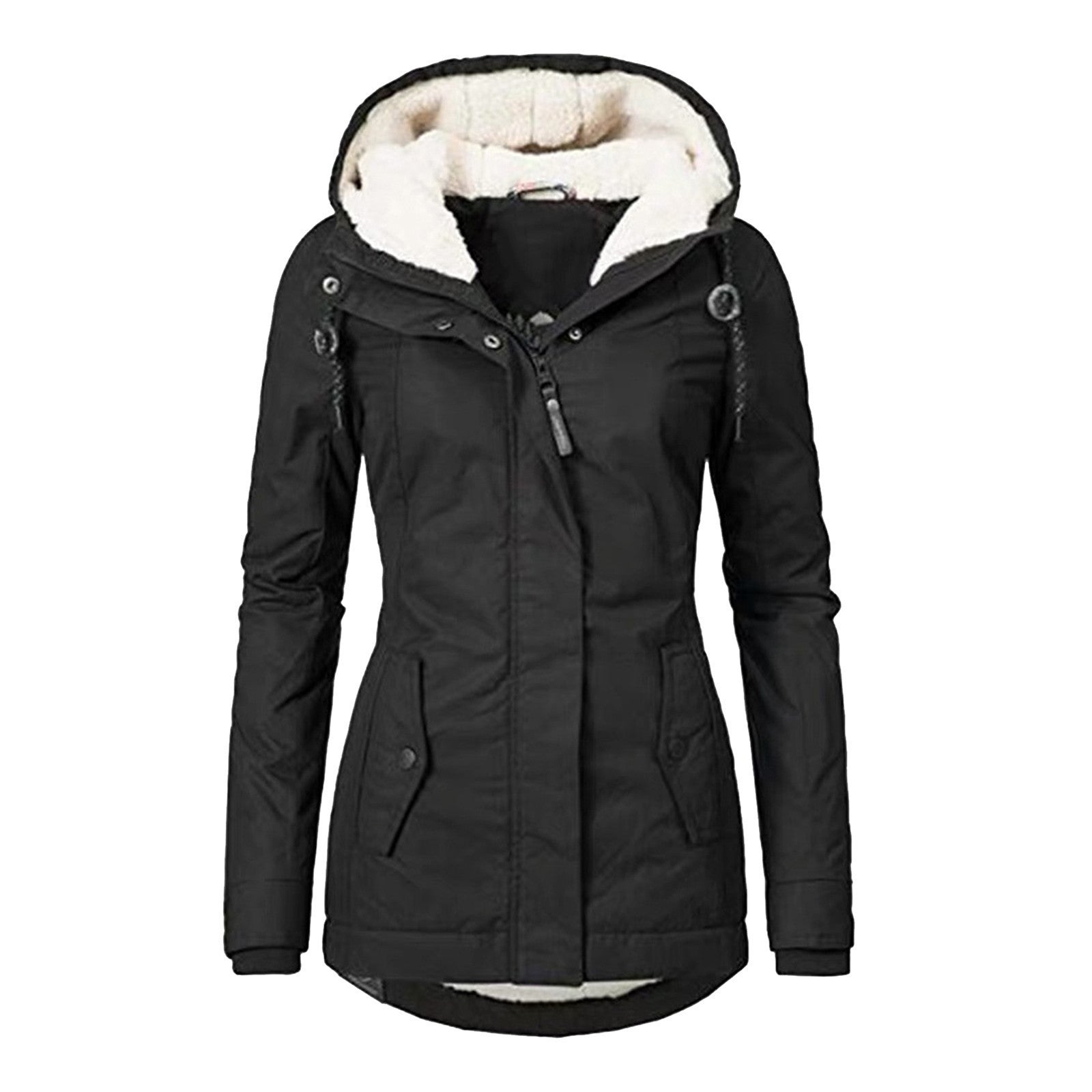 Manteau polaire manches longues à capuche - Chic&Shines