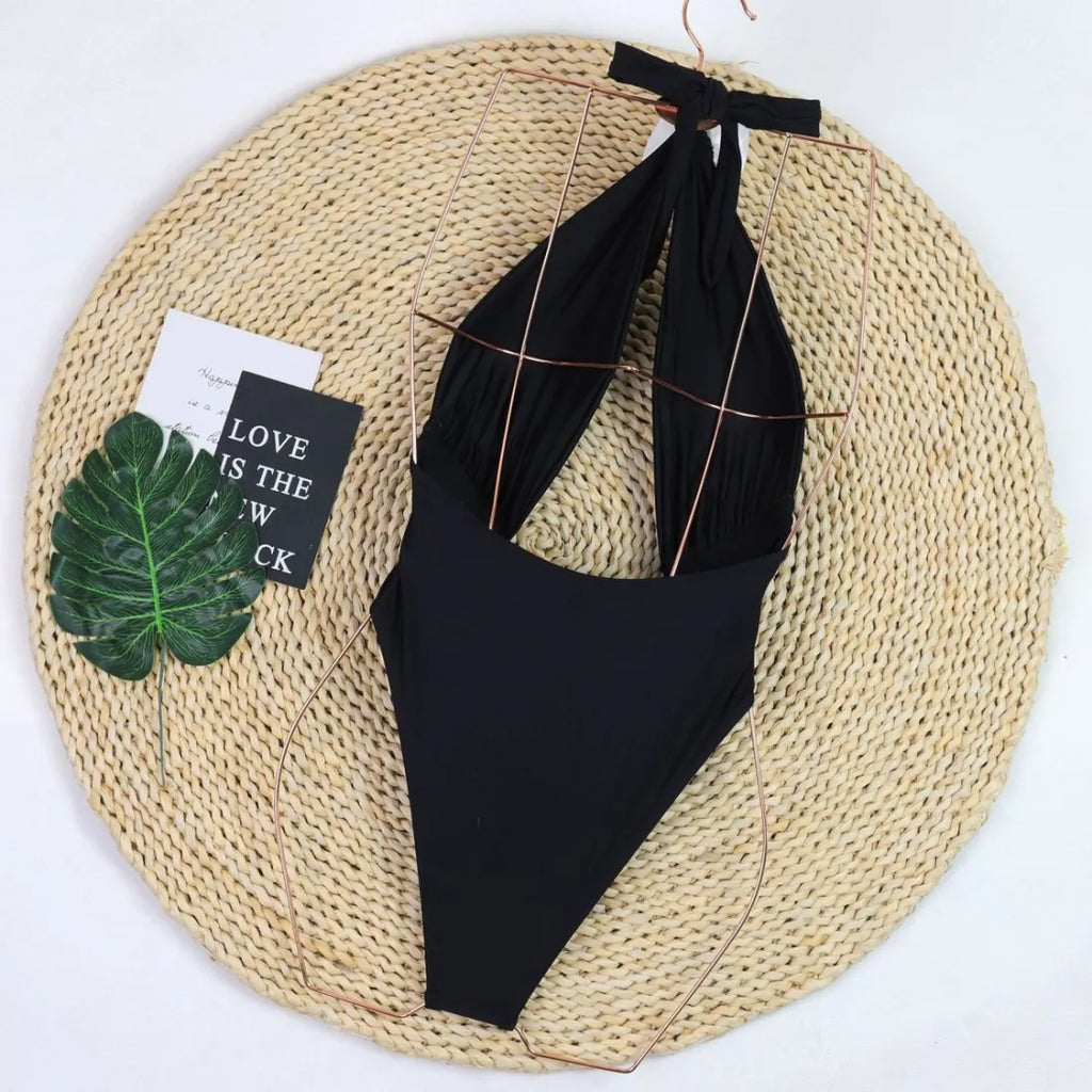 Pink Halter Swimsuit