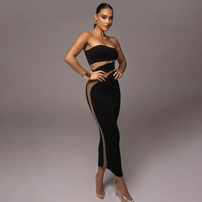 Robe Fourreau Sexy Sans Bretelles