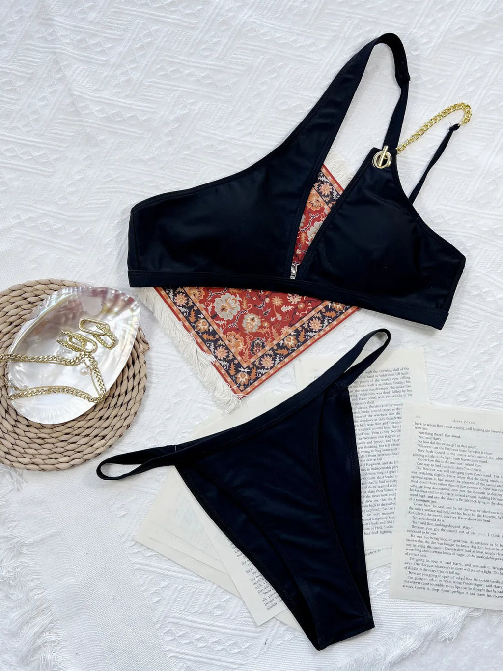 Maillot De Bain Bikini Avec Chaîne