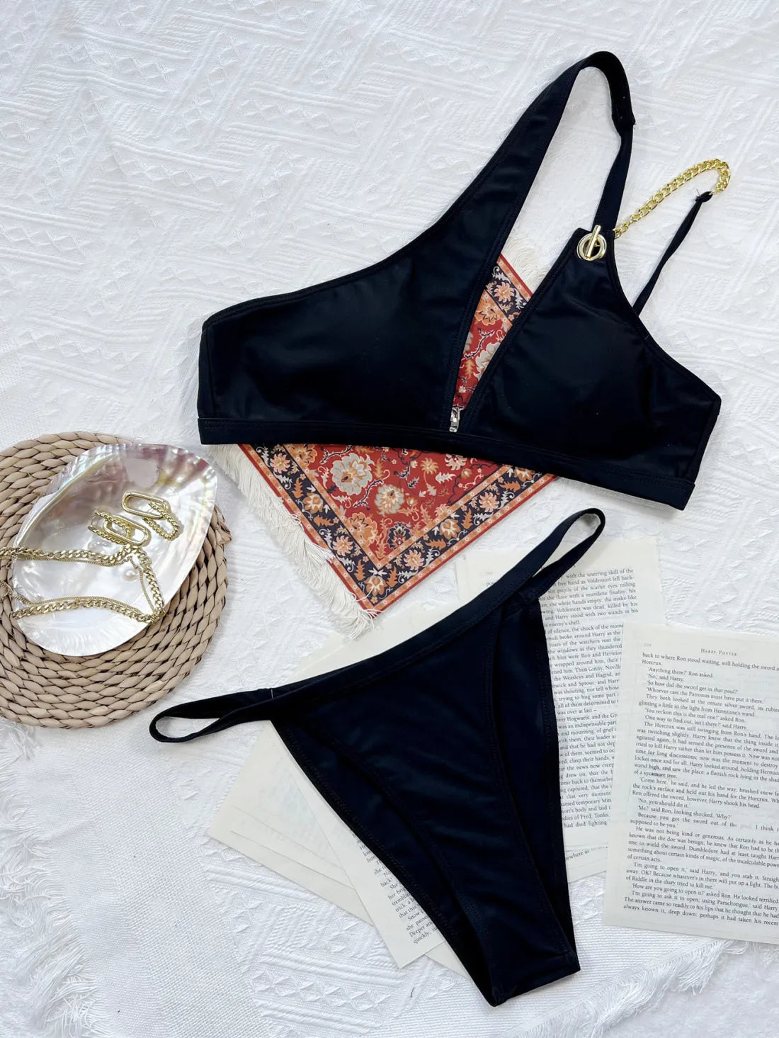 Maillot De Bain Bikini Avec Chaîne