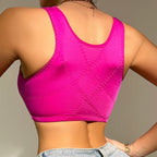 Soutien-Gorge attache devant en maille de couleur unie