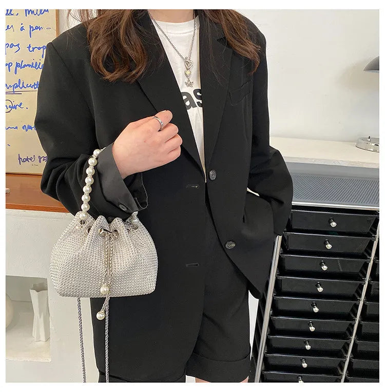 Sac Seau À Chaîne En Diamant