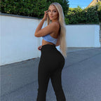 Creative high-waisted side-slit ankle jeans