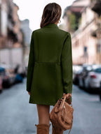 Long-sleeved winter jacket with pockets