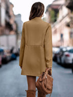 Long-sleeved winter jacket with pockets
