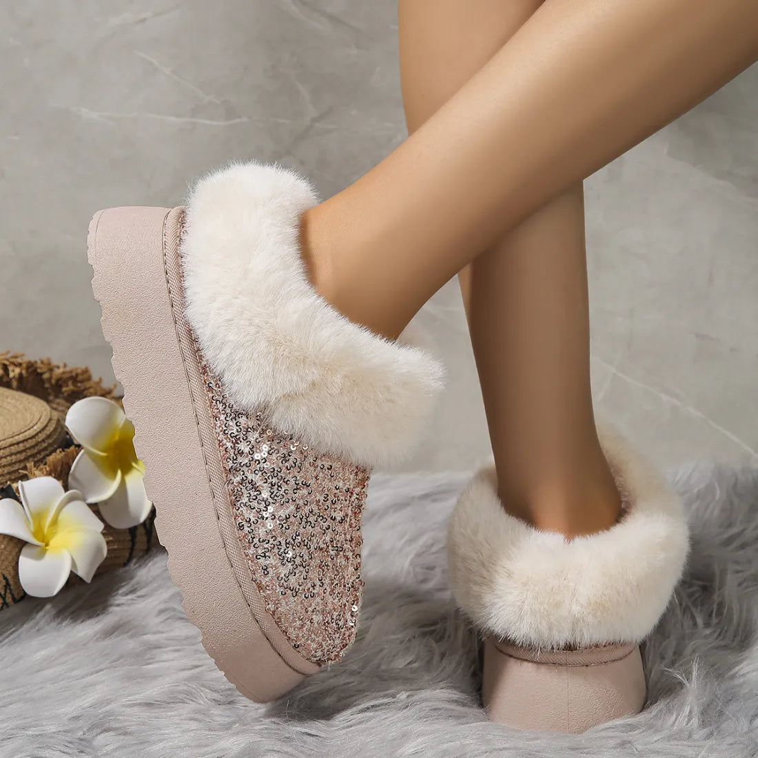 chaussures automne hiver à paillettes