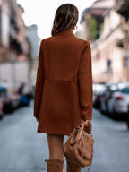 Long-sleeved winter jacket with pockets