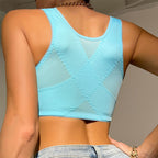 Soutien-Gorge attache devant en maille de couleur unie
