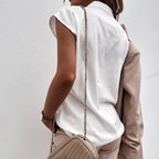 Sleeveless V-neck blouse