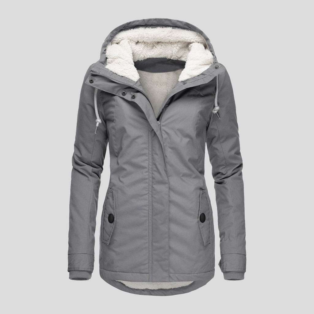 Manteau polaire manches longues à capuche - Chic&Shines