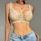 Soutien-Gorge attache devant en maille de couleur unie - Chic&Shines
