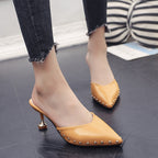 Mules À Talons Hauts Bout Pointu