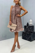 Robe Courte De Soirée En Plumes Et Paillette - Chic&Shines