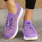 Basket compensée respirante en tricot décontractée - Chic&Shines