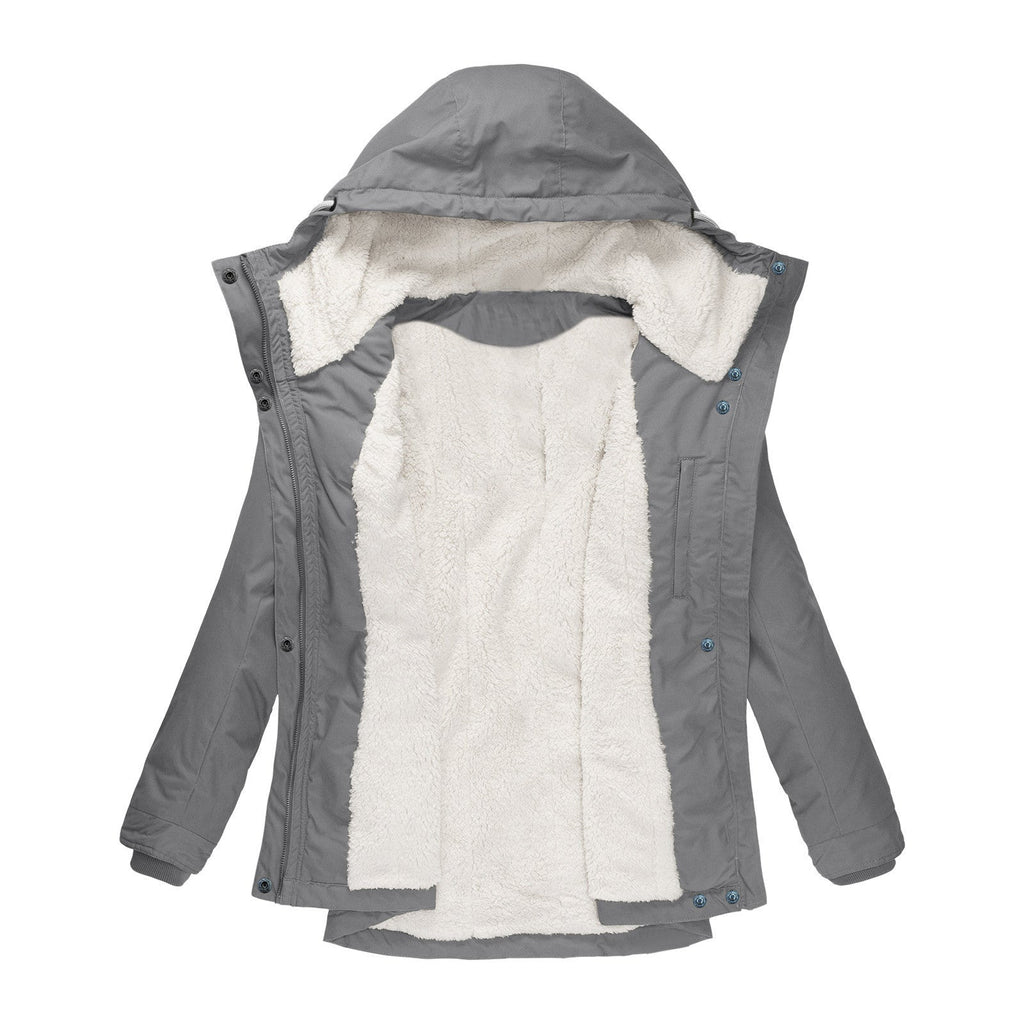 Manteau polaire manches longues à capuche