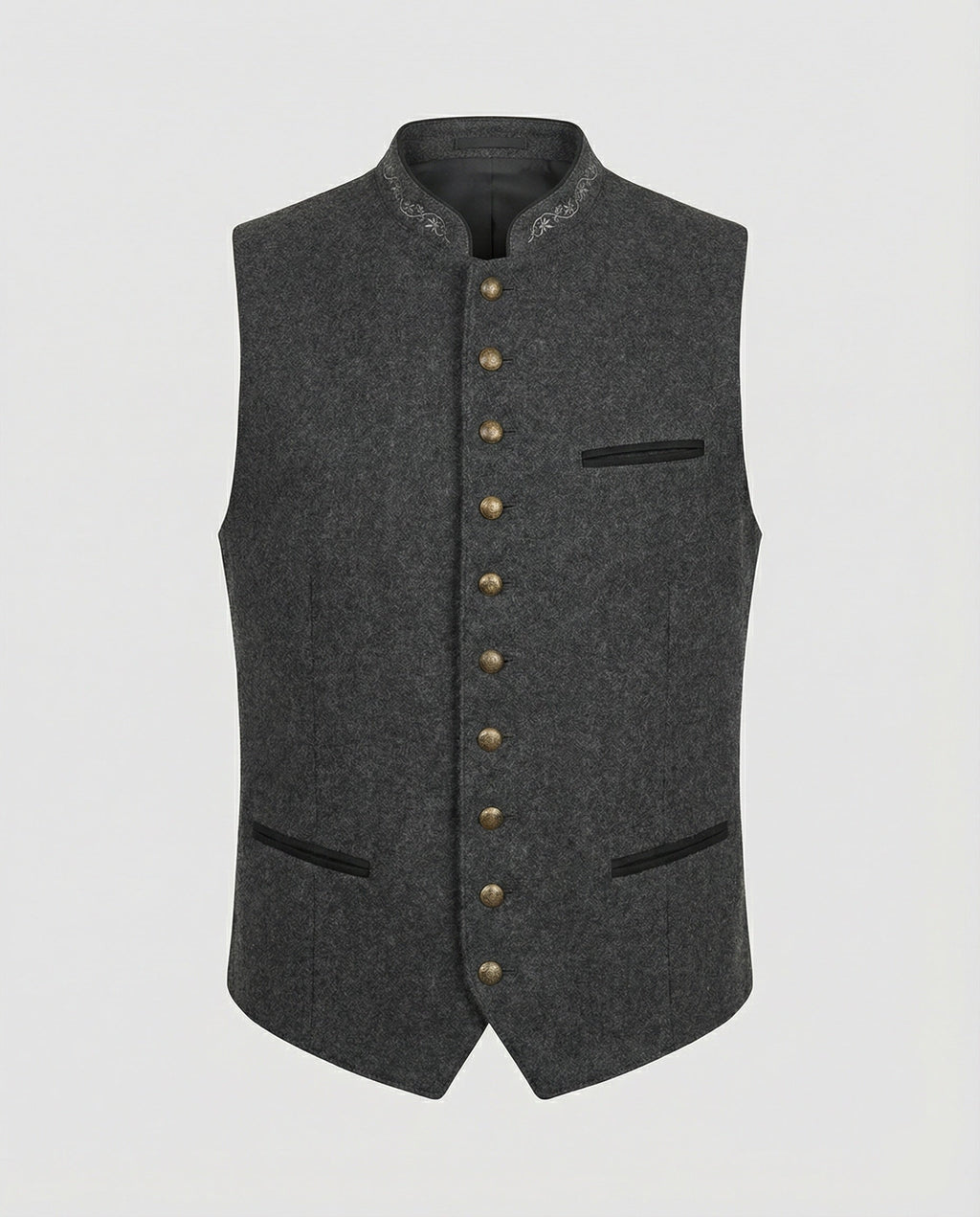 Gilet gris traditionnel élégant pour homme