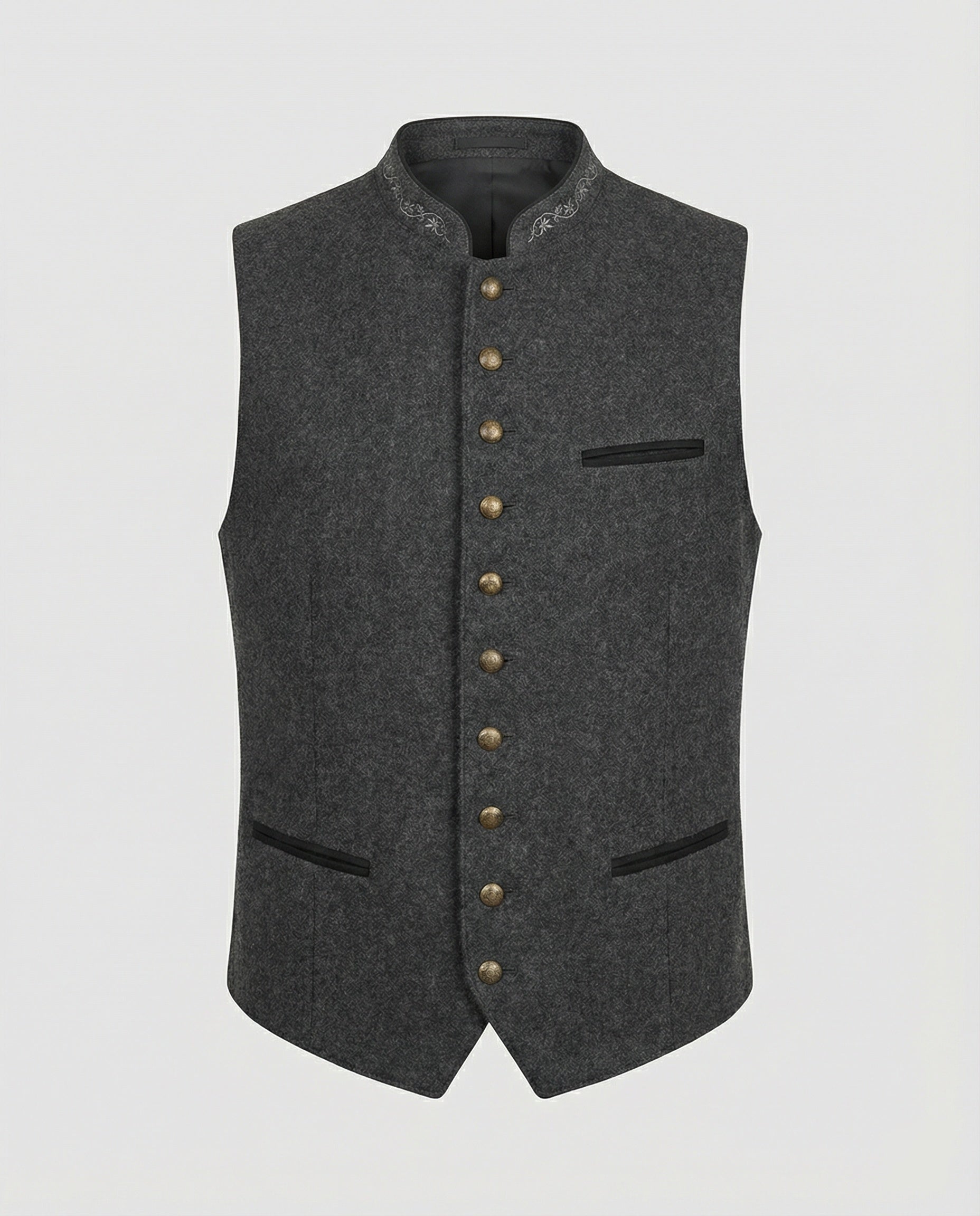 Gilet gris traditionnel élégant pour homme