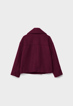 Manteau court pour femme avec double rangée de boutons et design intemporel