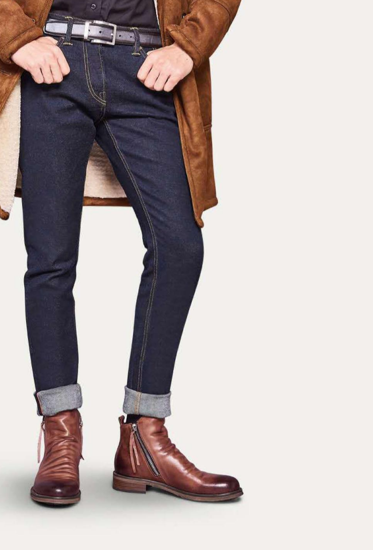 Leather boots with non-slip sole and elegant design