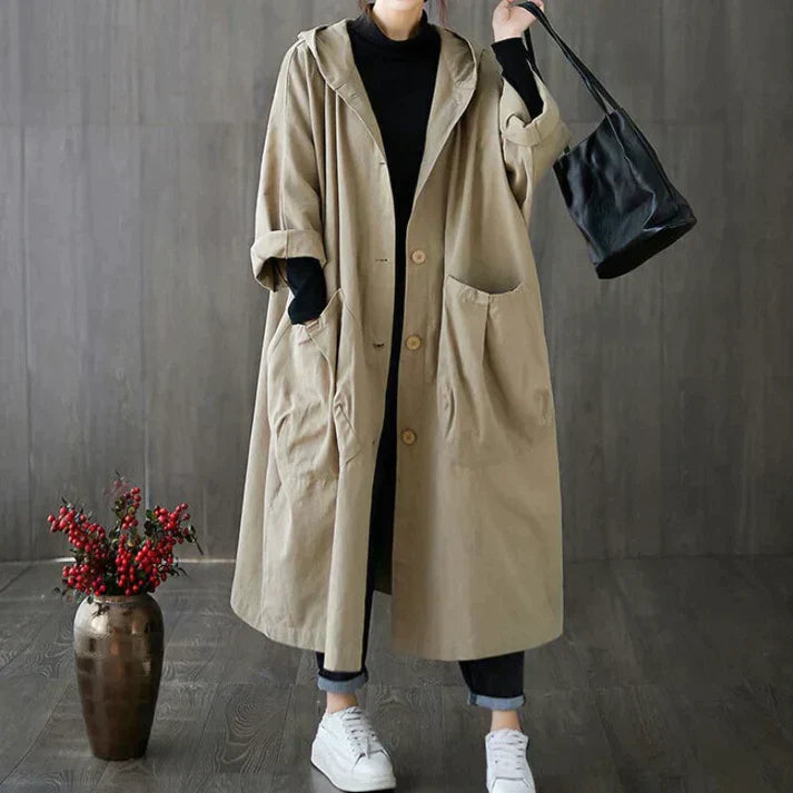 Trench classique surdimensionné avec ceinture pour femmes