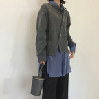 Pull cache-cœur luxueux en laine douce pour femme
