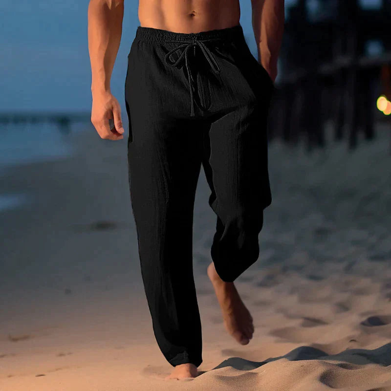 Mode Pantalon de lin ample pour homme en été - Naville
