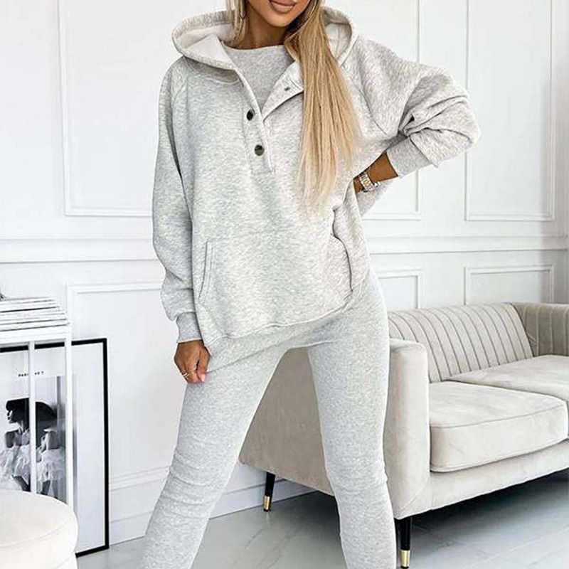 Sweat-shirt d'automne à capuche confortable et décontracté pour femme - Édition Automne 2023