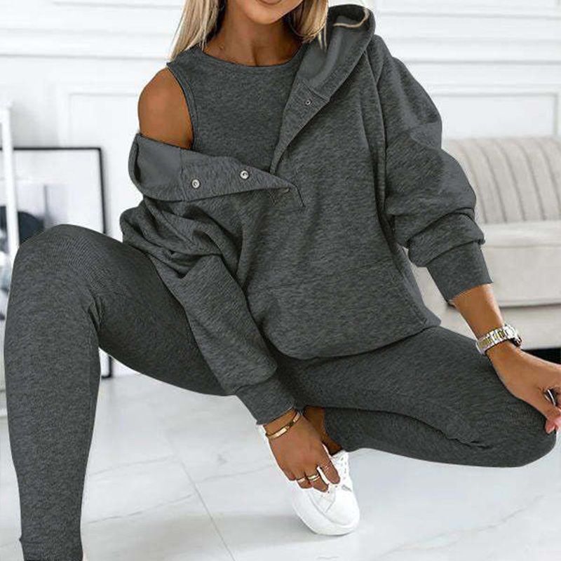 Sweat-shirt d'automne à capuche confortable et décontracté pour femme - Édition Automne 2023