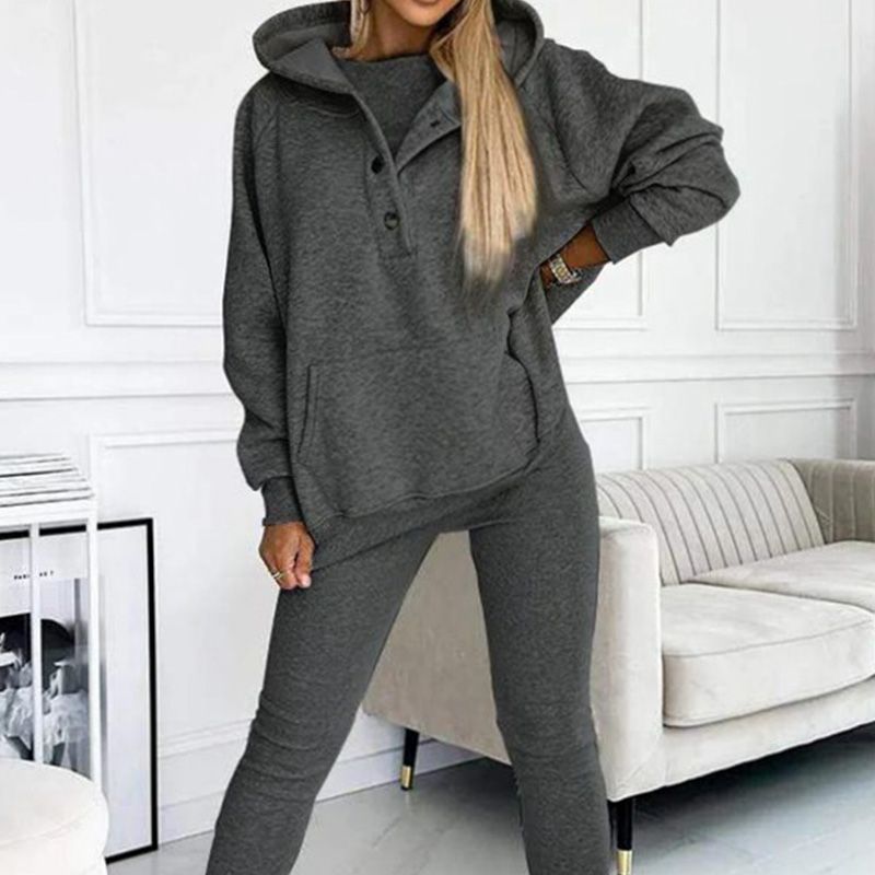 Sweat-shirt d'automne à capuche confortable et décontracté pour femme - Édition Automne 2023